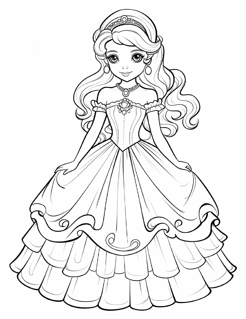 Desenhos de Princesas para colorir 84