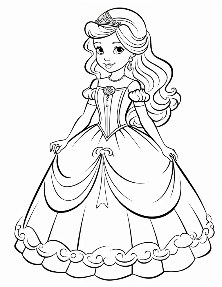 Desenhos de Princesas para colorir 9