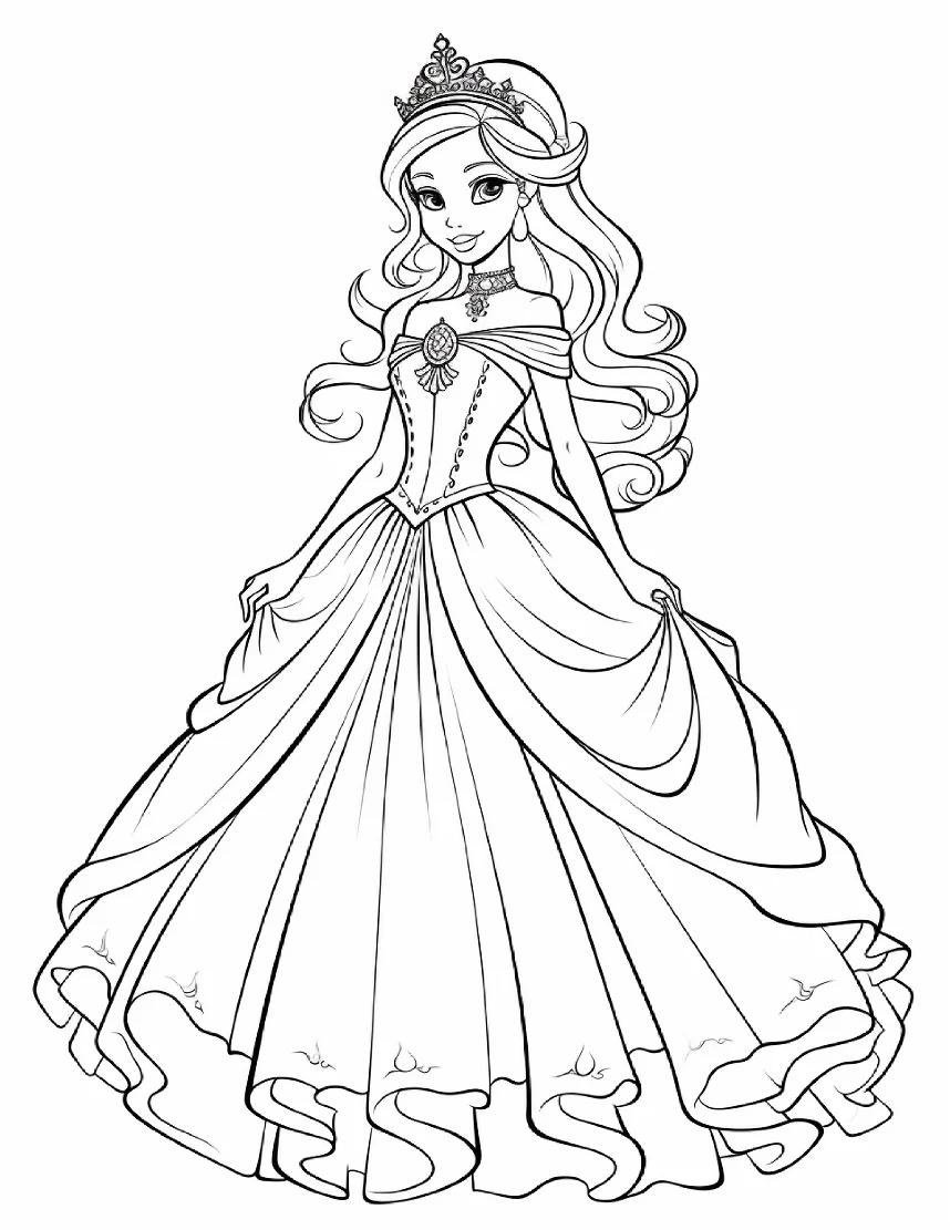 Desenhos de Princesas para colorir 93