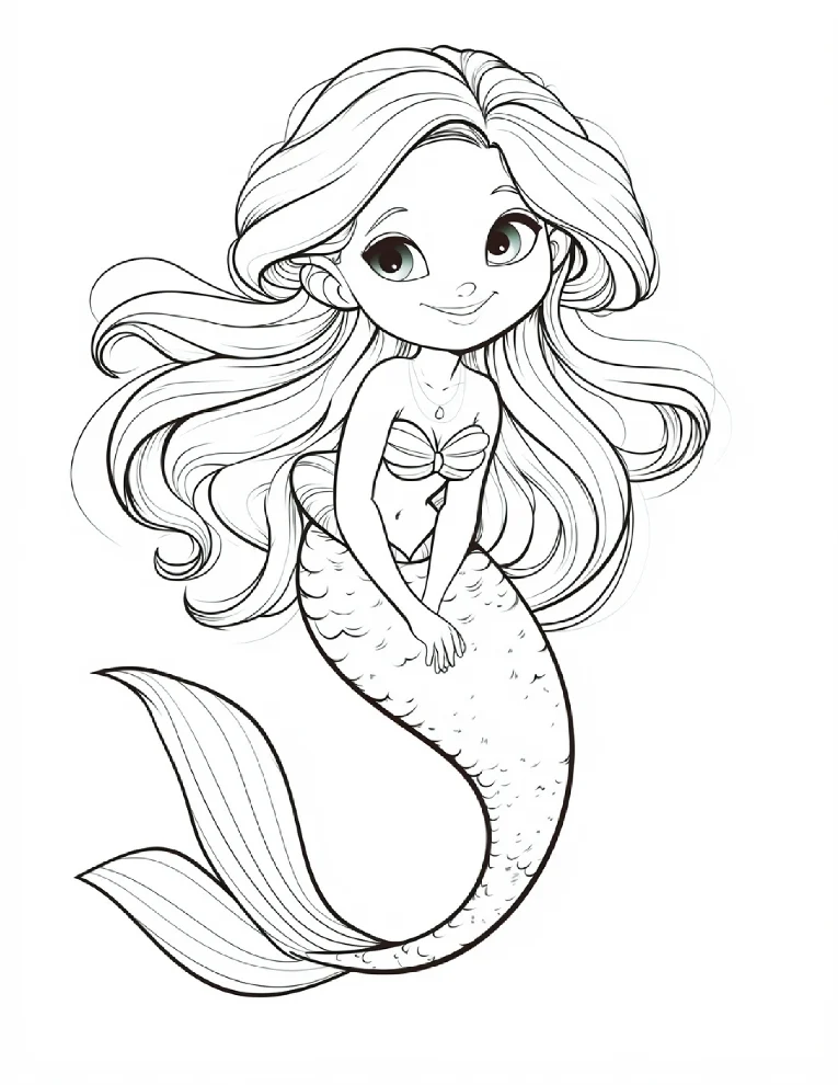 Desenhos de Sereia para colorir 12