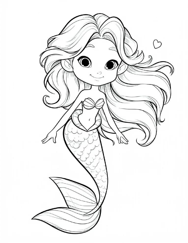 Desenhos de Sereia para colorir 13