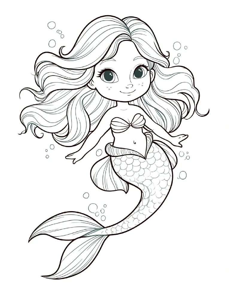 Desenhos de Sereia para colorir 15