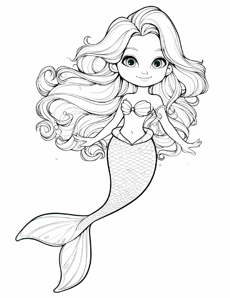 Desenhos de Sereia para colorir 16