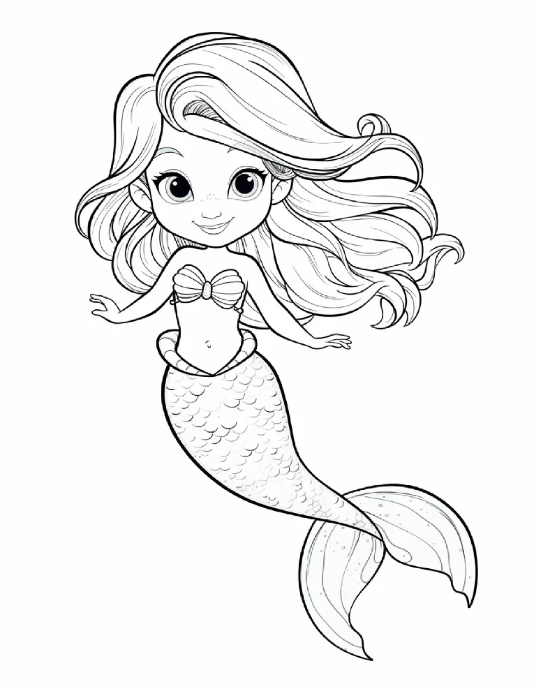 Desenhos de Sereia para colorir 17
