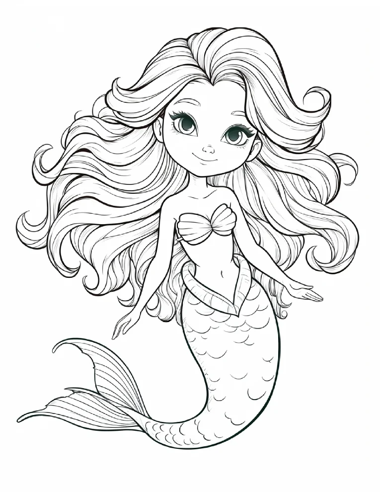 Desenhos de Sereia para colorir 18