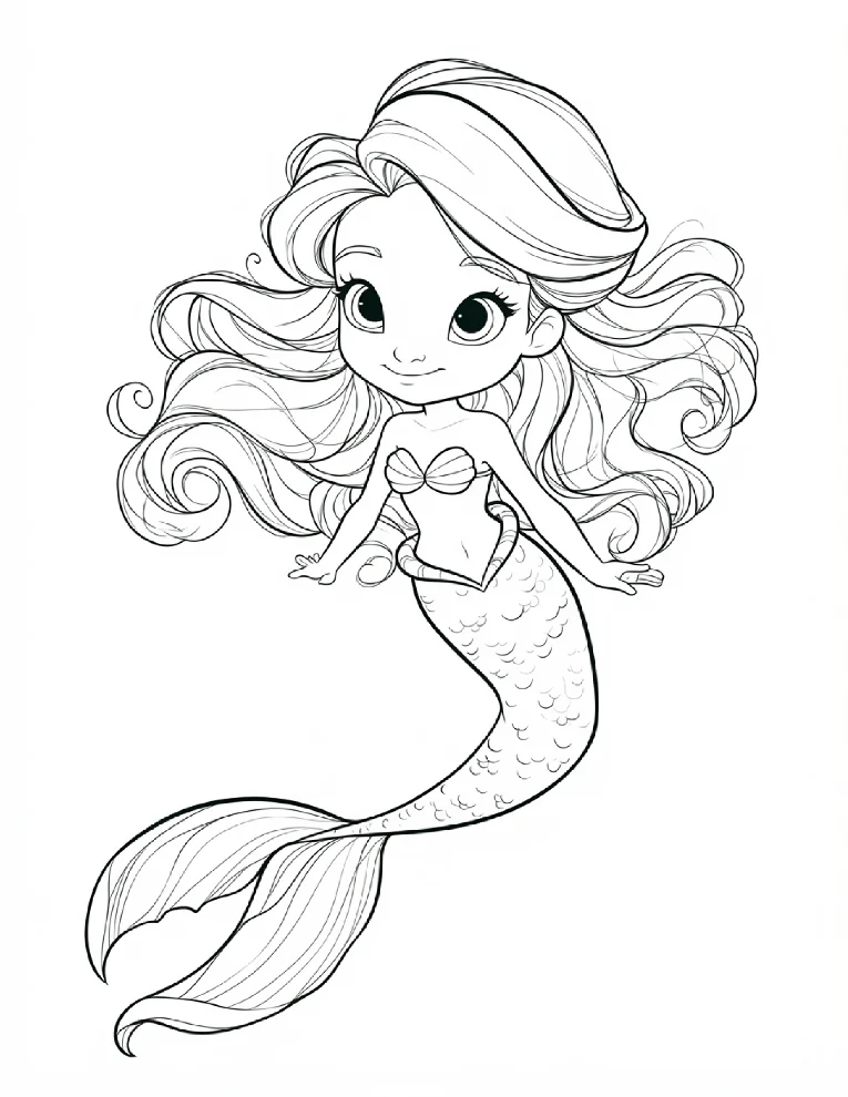 Desenhos de Sereia para colorir 19
