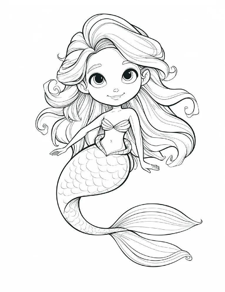 Desenhos de Sereia para colorir 20