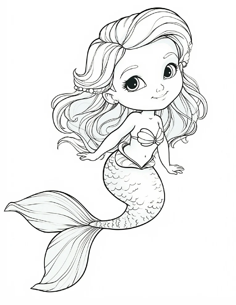 Desenhos de Sereia para colorir 21
