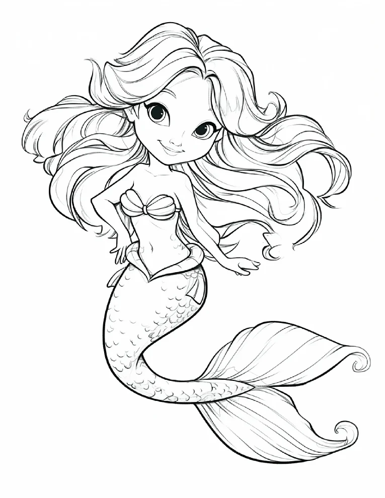 Desenhos de Sereia para colorir 22