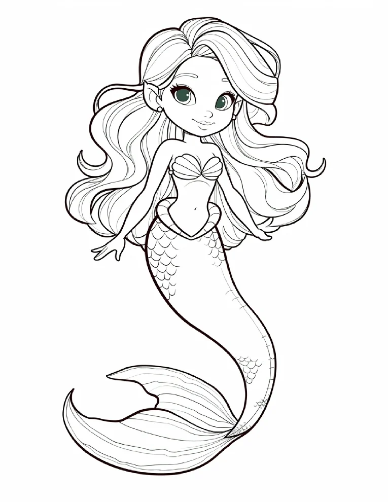 Desenhos de Sereia para colorir 23