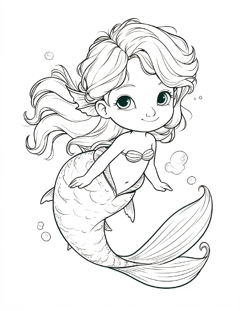 Desenhos de Sereia para colorir 25