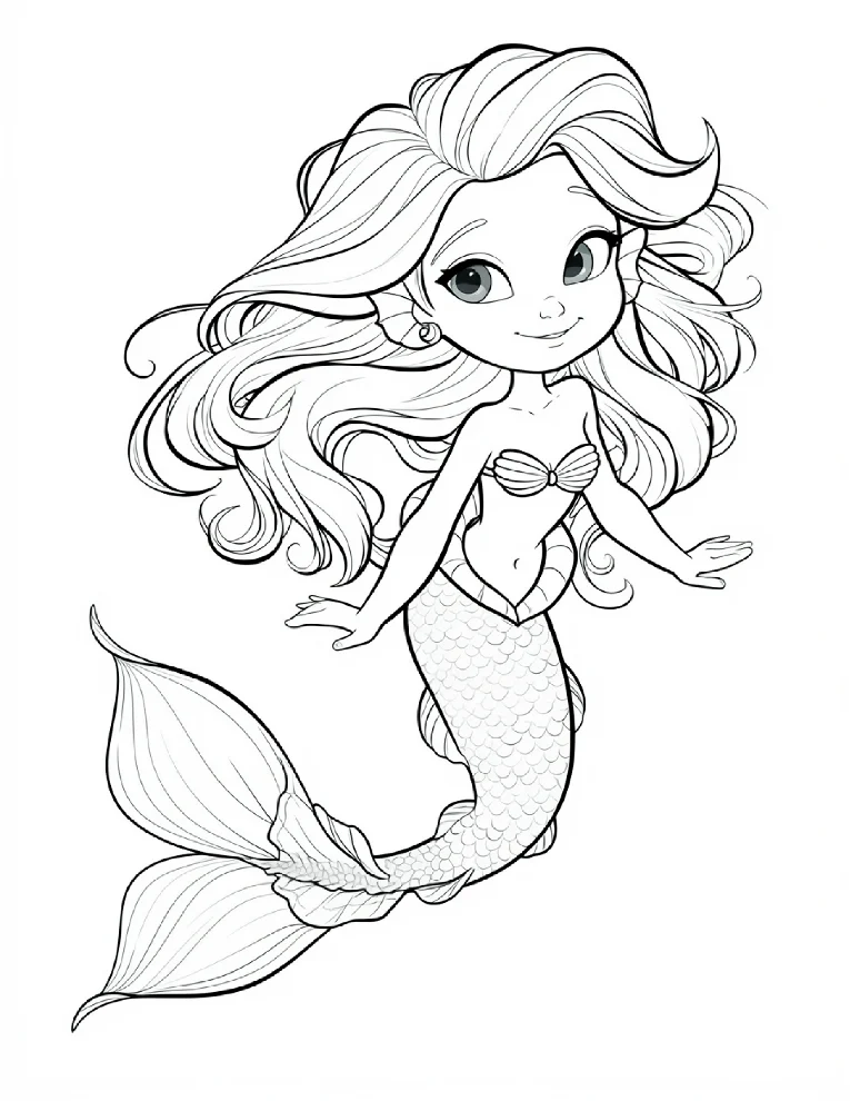 Desenhos de Sereia para colorir 26