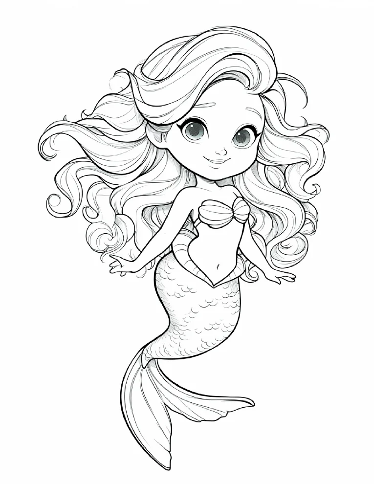 Desenhos de Sereia para colorir 27