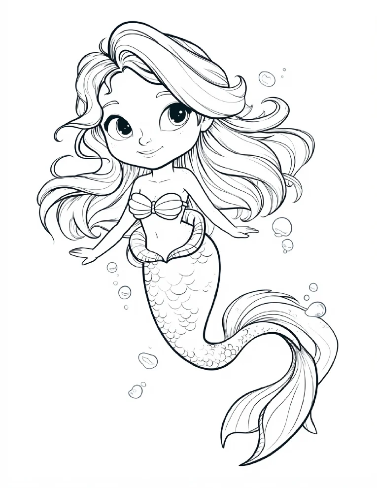 Desenhos de Sereia para colorir 28