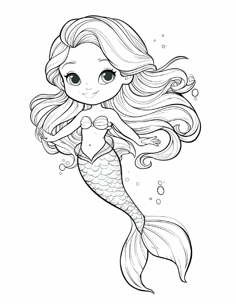 Desenhos de Sereia para colorir 29