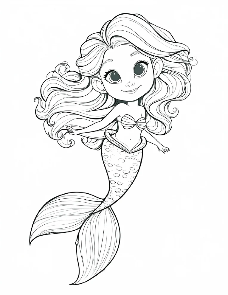 Desenhos de Sereia para colorir 30