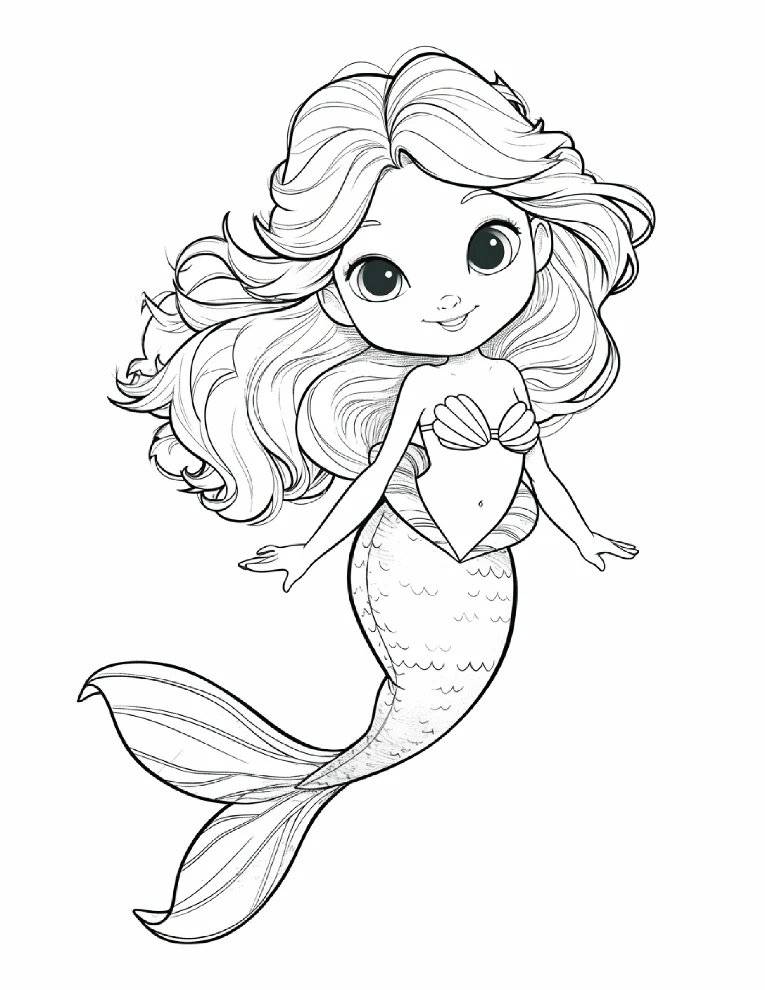 Desenhos de Sereia para colorir 31