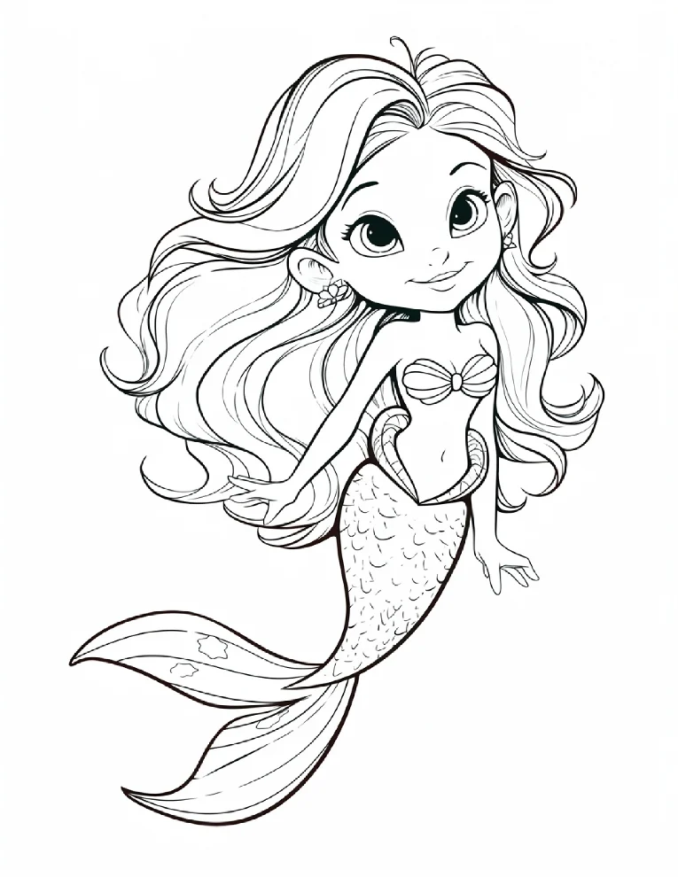 Desenhos de Sereia para colorir 32