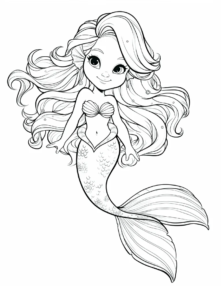 Desenhos de Sereia para colorir 33