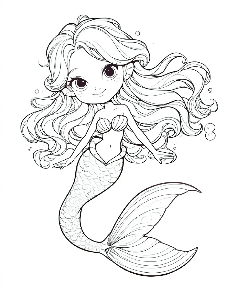 Desenhos de Sereia para colorir 35