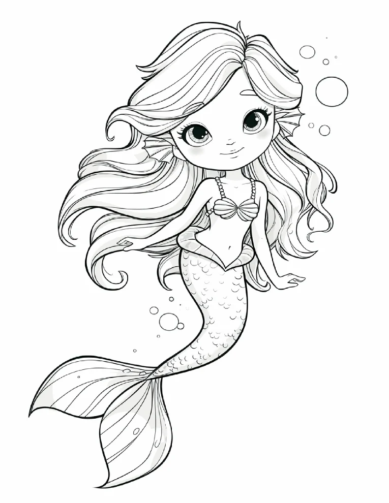 Desenhos de Sereia para colorir 36