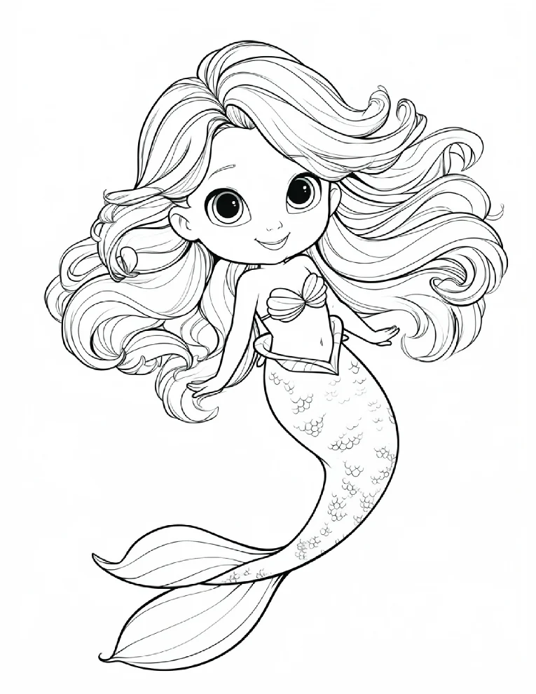 Desenhos de Sereia para colorir 37