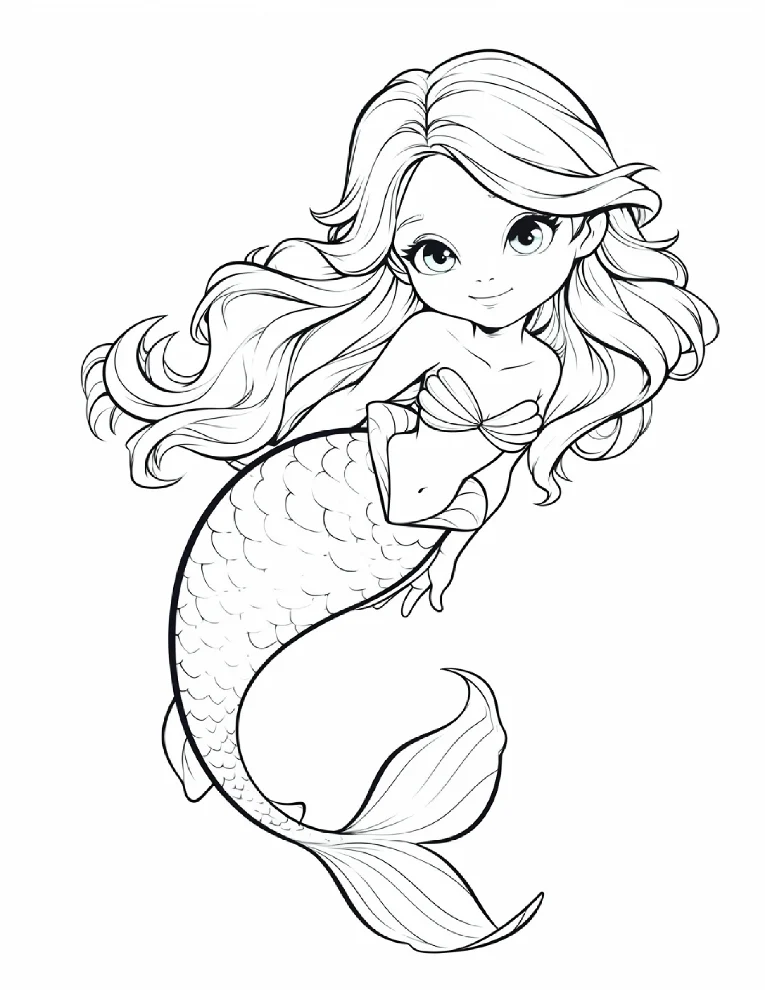 Desenhos de Sereia para colorir 39