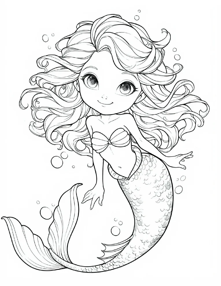 Desenhos de Sereia para colorir 4