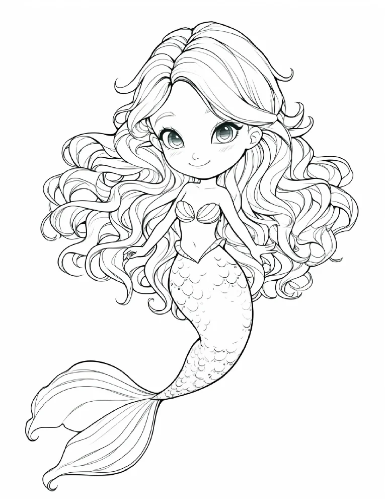 Desenhos de Sereia para colorir 40