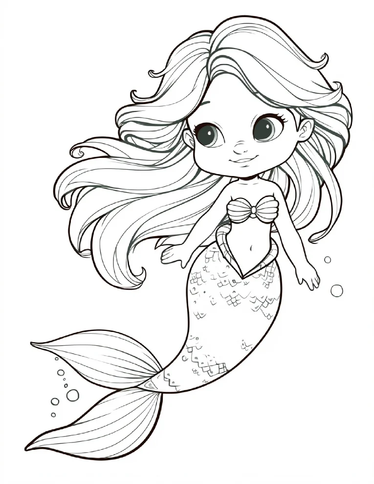 Desenhos de Sereia para colorir 41