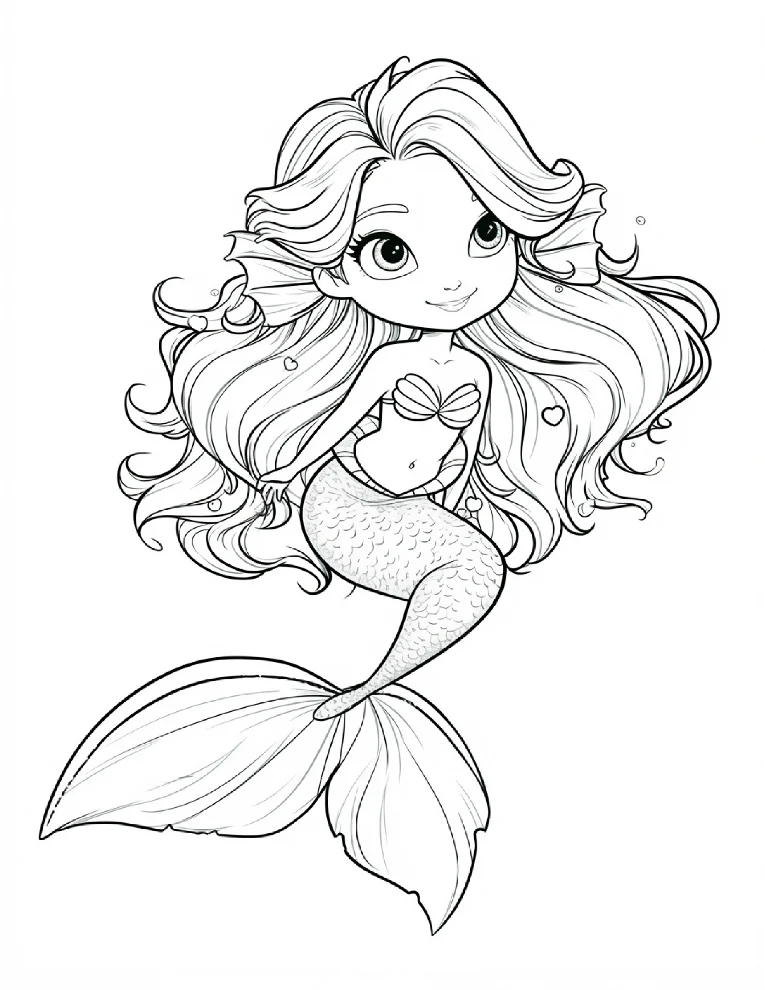 Desenhos de Sereia para colorir 42