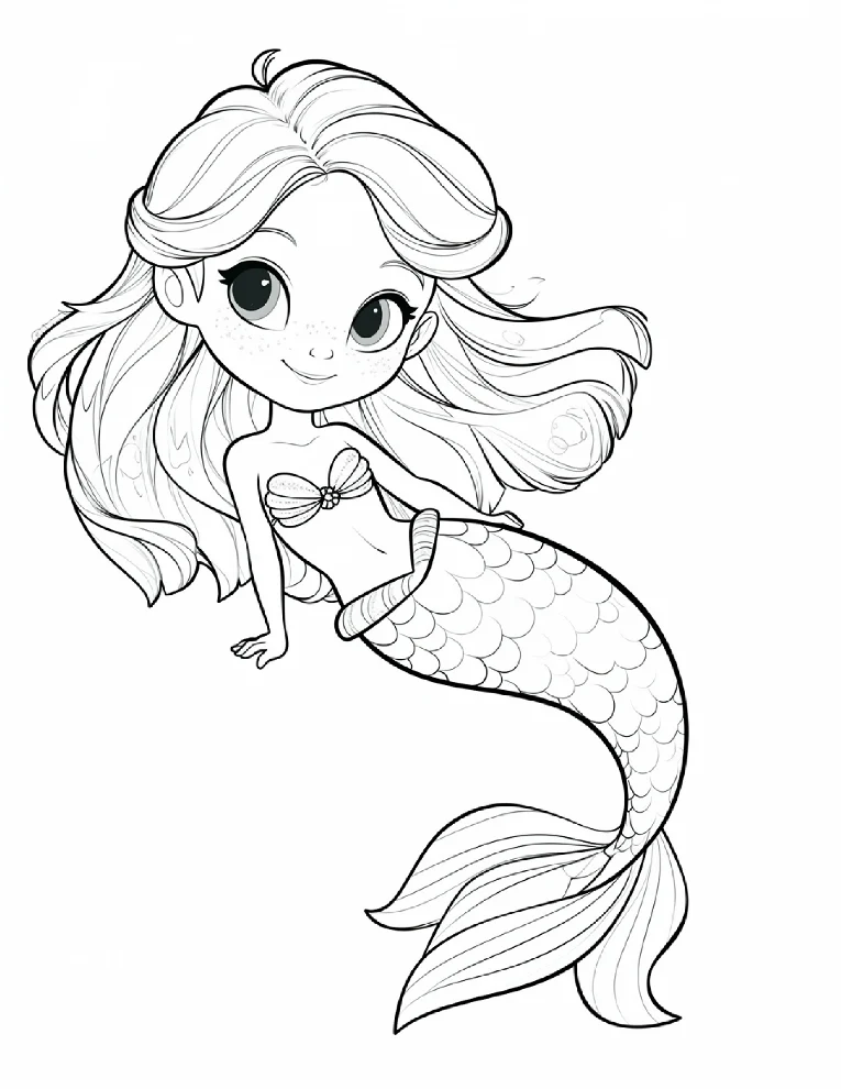 Desenhos de Sereia para colorir 43