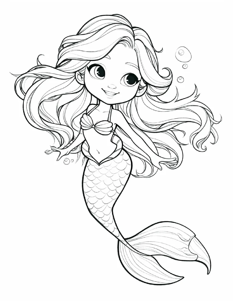 Desenhos de Sereia para colorir 44