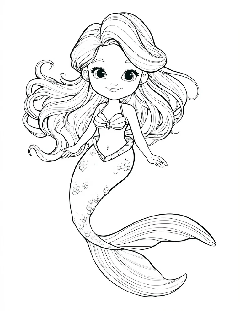 Desenhos de Sereia para colorir 45