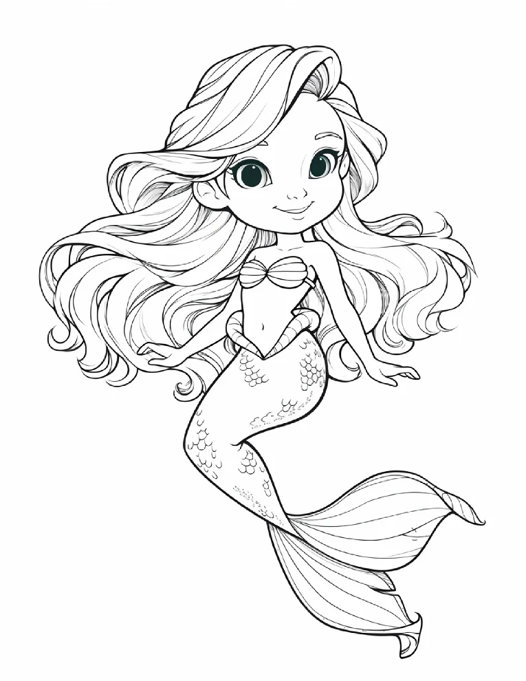 Desenhos de Sereia para colorir 46