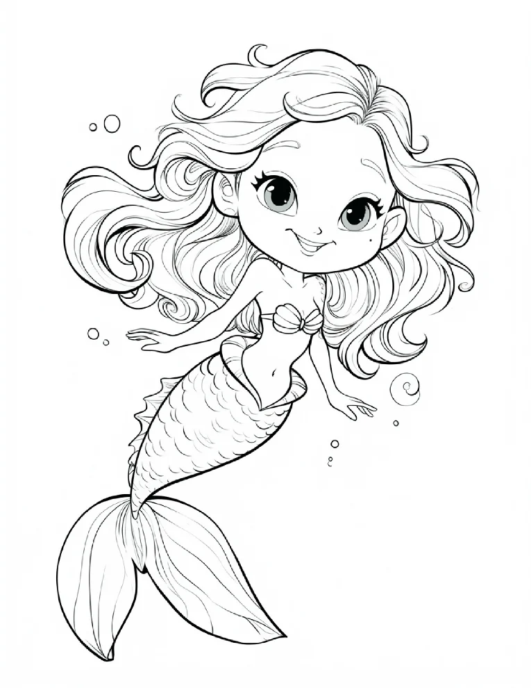 Desenhos de Sereia para colorir 47