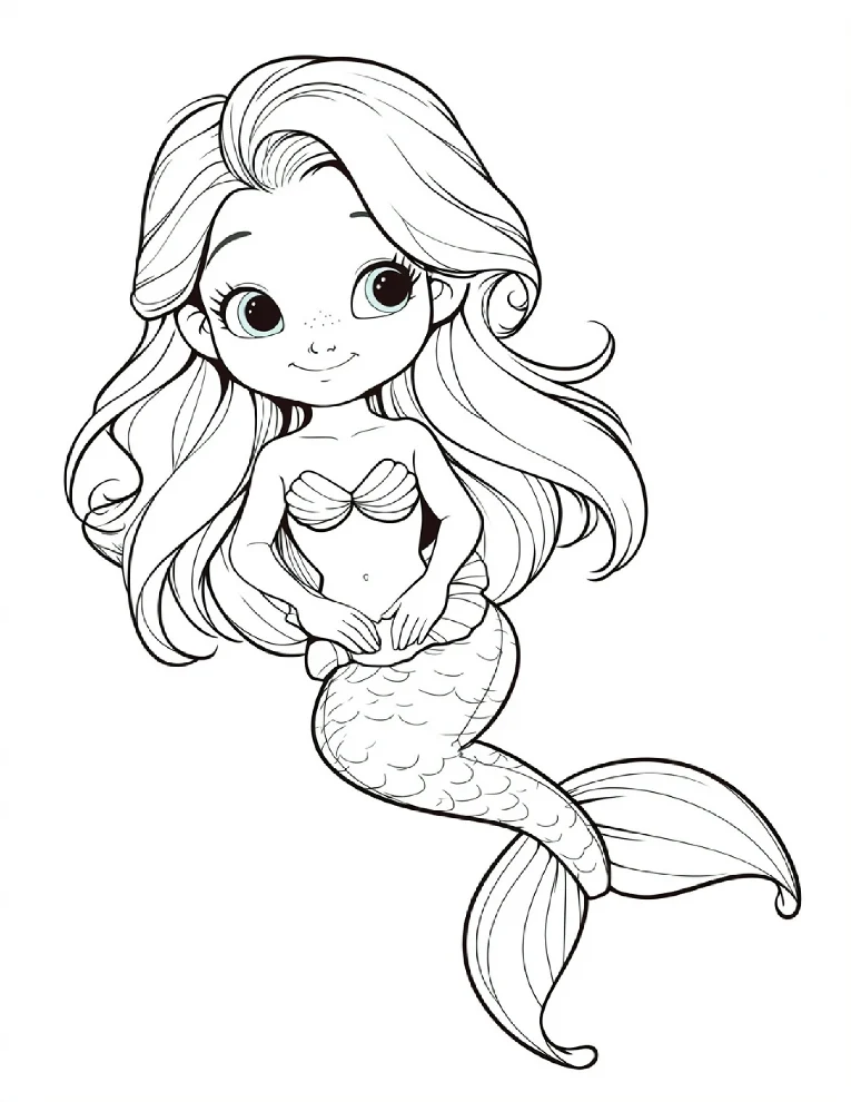 Desenhos de Sereia para colorir 5