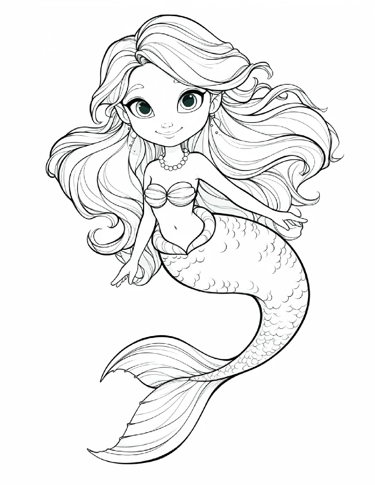 Desenhos de Sereia para colorir 7