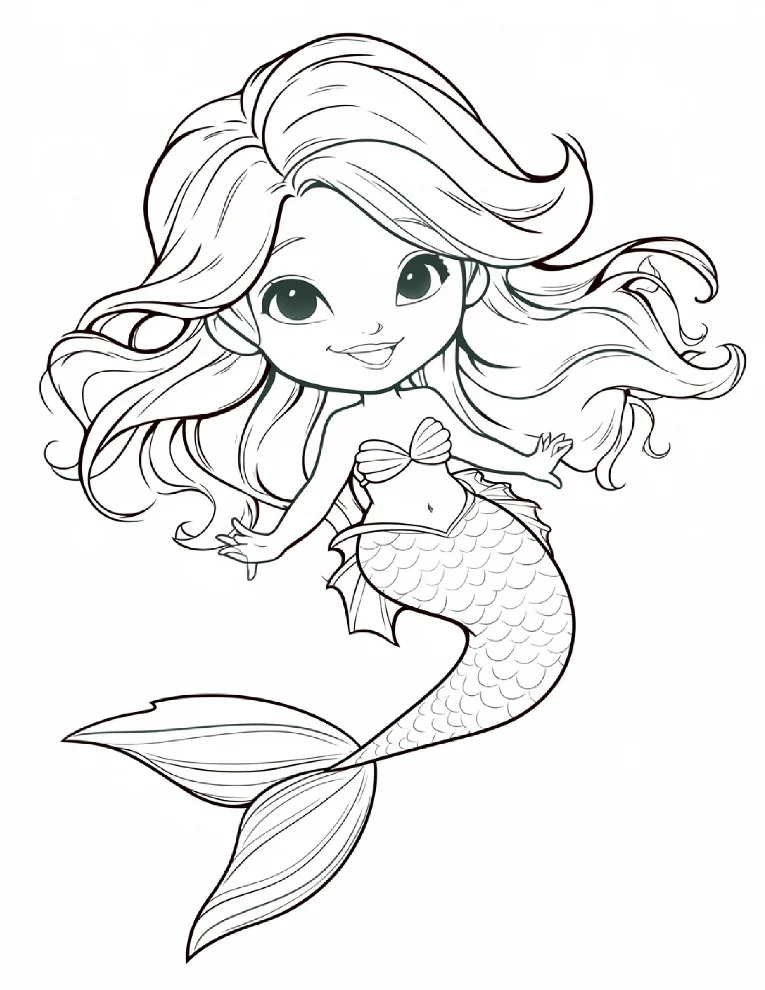 Desenhos de Sereia para colorir 8