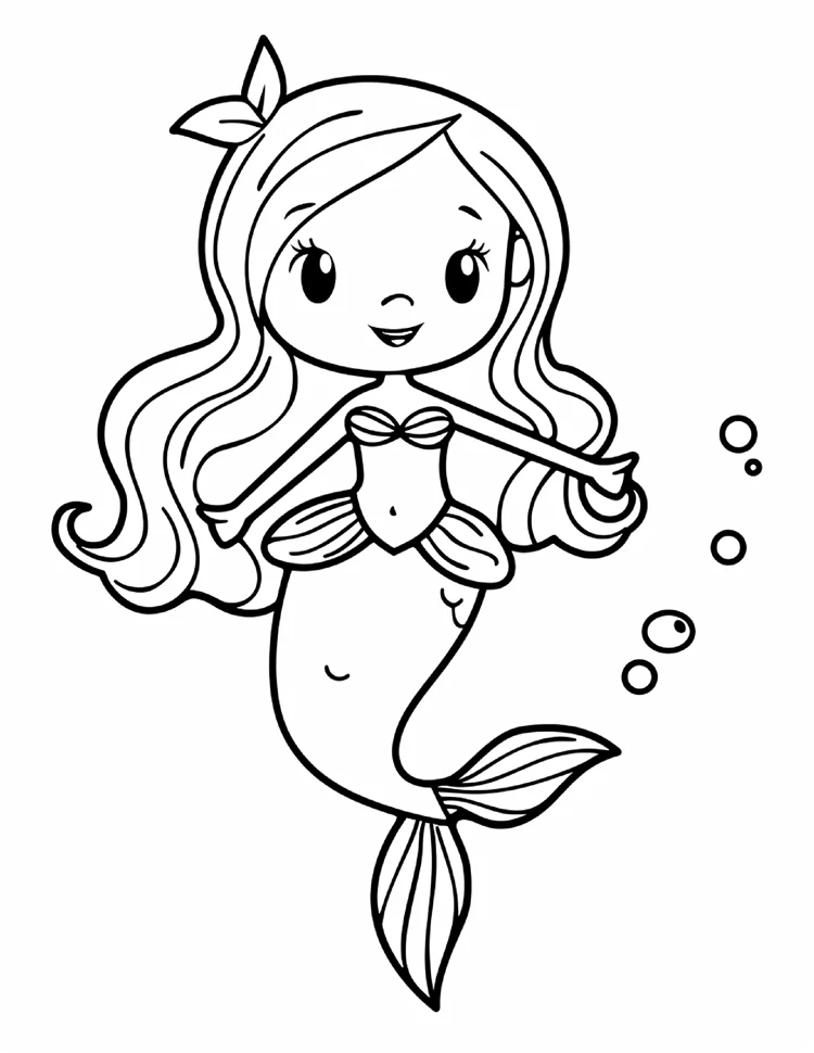 Desenhos de Sereias para colorir 1
