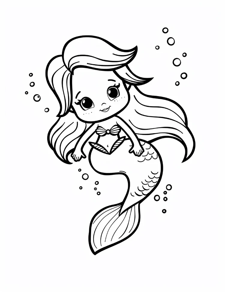 Desenhos de Sereias para colorir 10
