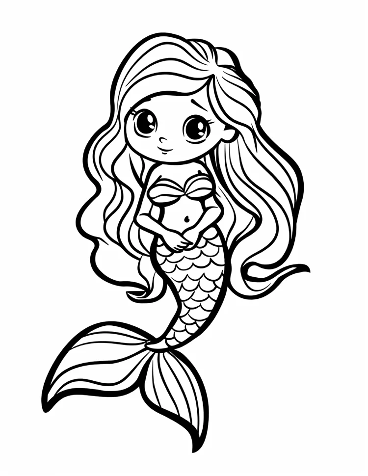 Desenhos de Sereias para colorir 12
