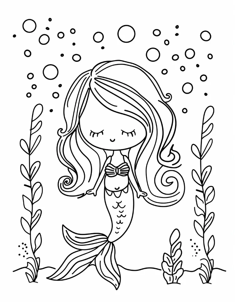 Desenhos de Sereias para colorir 14
