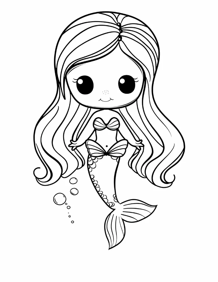 Desenhos de Sereias para colorir 15