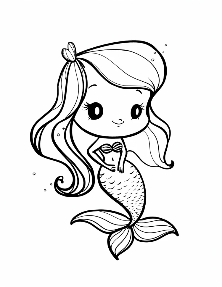 Desenhos de Sereias para colorir 16