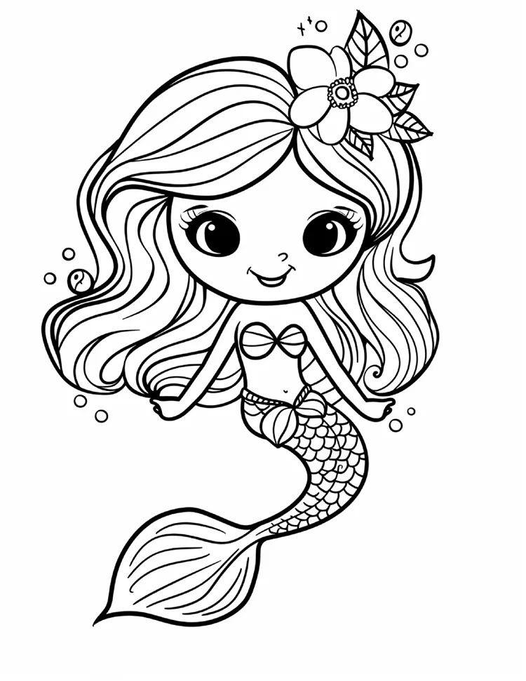 Desenhos de Sereias para colorir 17