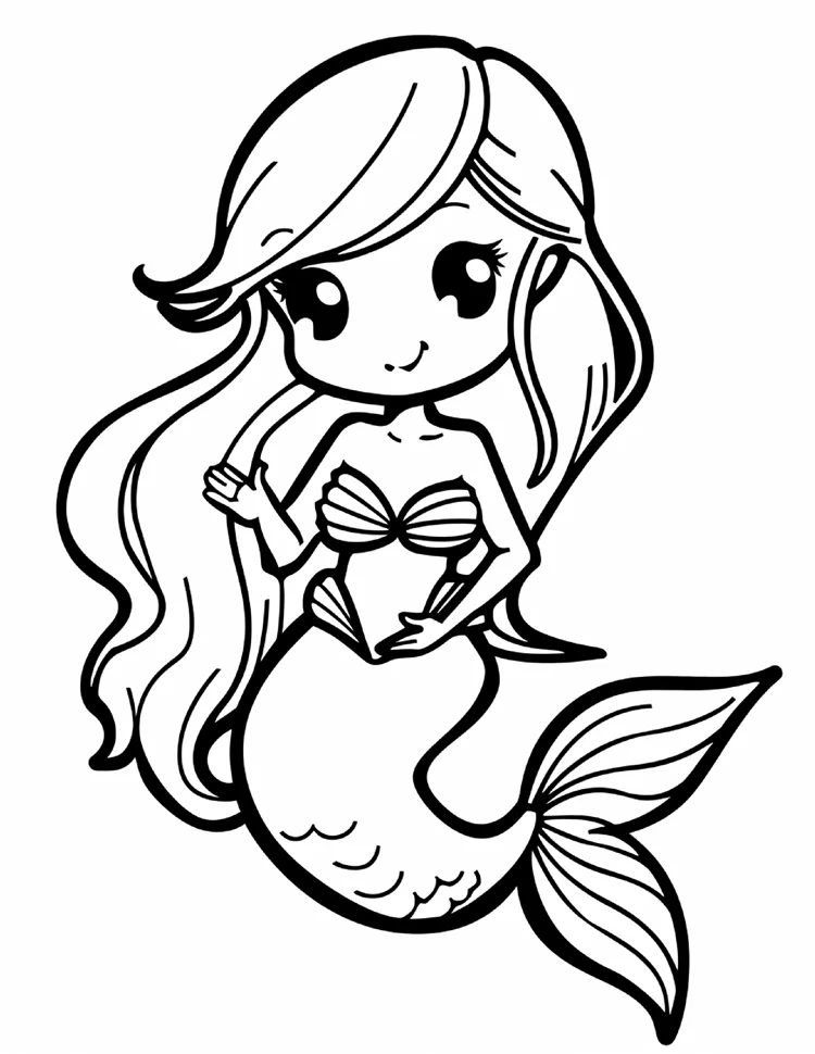 Desenhos de Sereias para colorir 18
