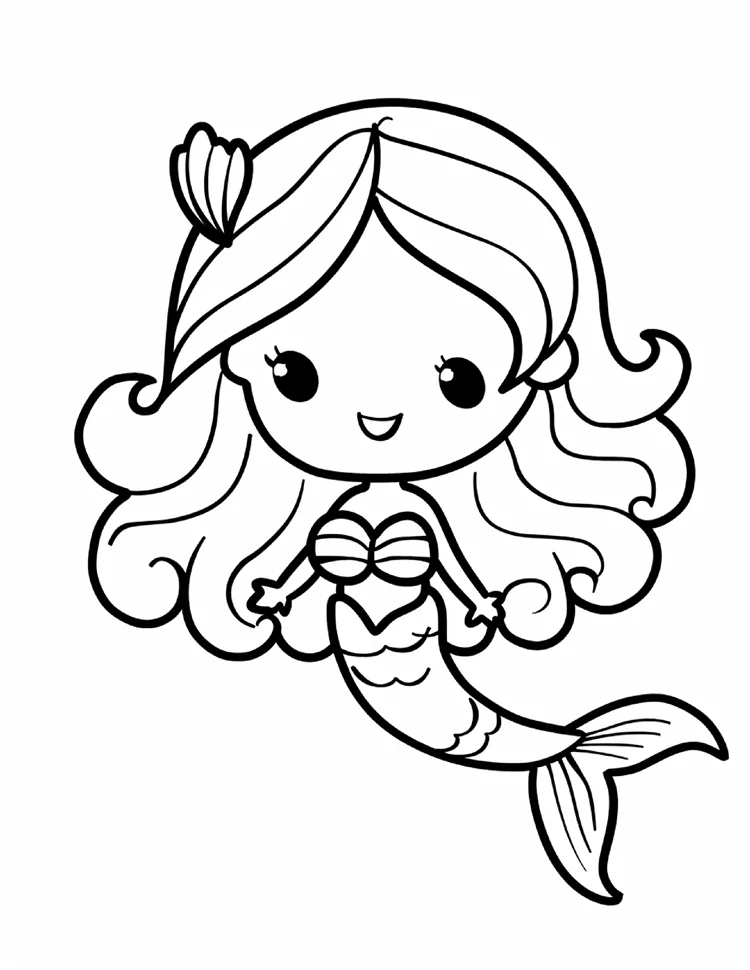 Desenhos de Sereias para colorir 19