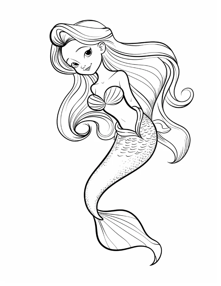 Desenhos de Sereias para colorir 2