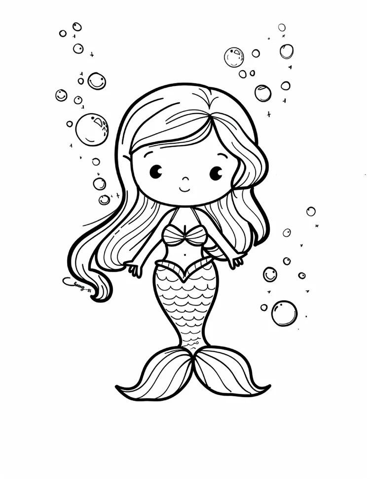 Desenhos de Sereias para colorir 20